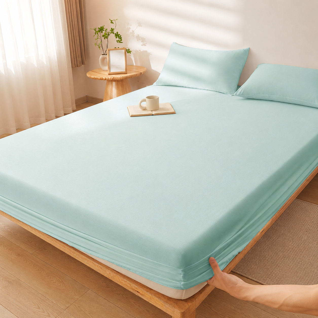 All Season Deep Pocket Fitted Sheet for Everyday Bedding Use