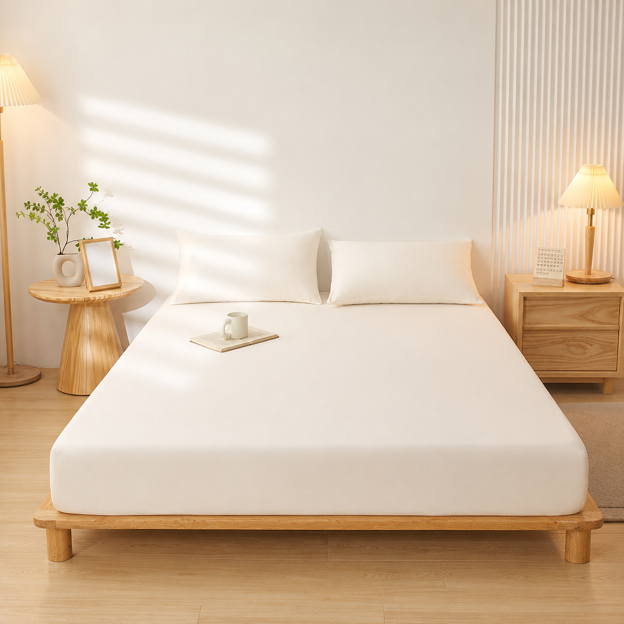All Season Deep Pocket Fitted Sheet for Everyday Bedding Use
