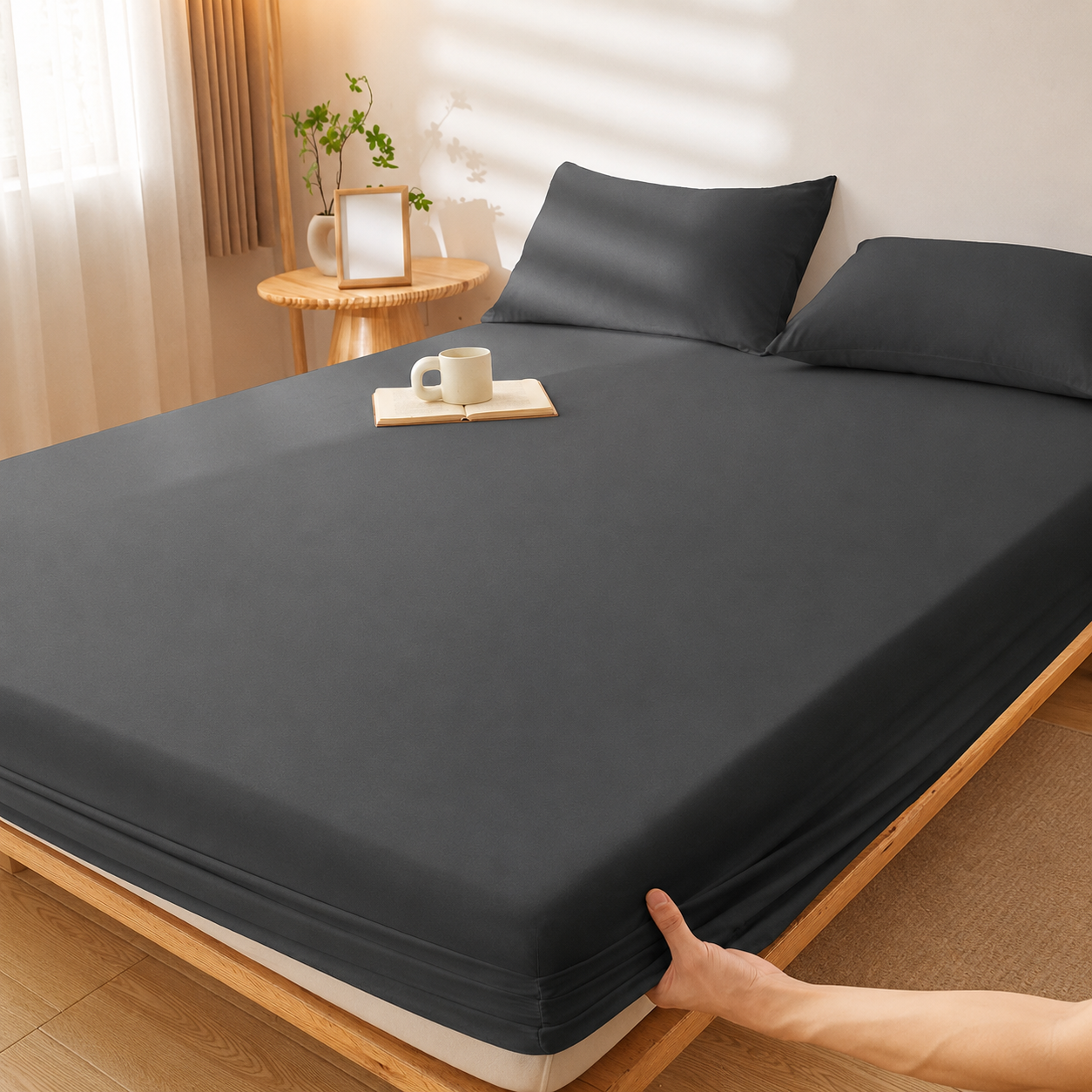 All Season Deep Pocket Fitted Sheet for Everyday Bedding Use