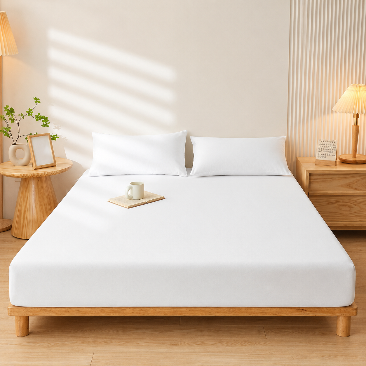 All Season Deep Pocket Fitted Sheet for Everyday Bedding Use