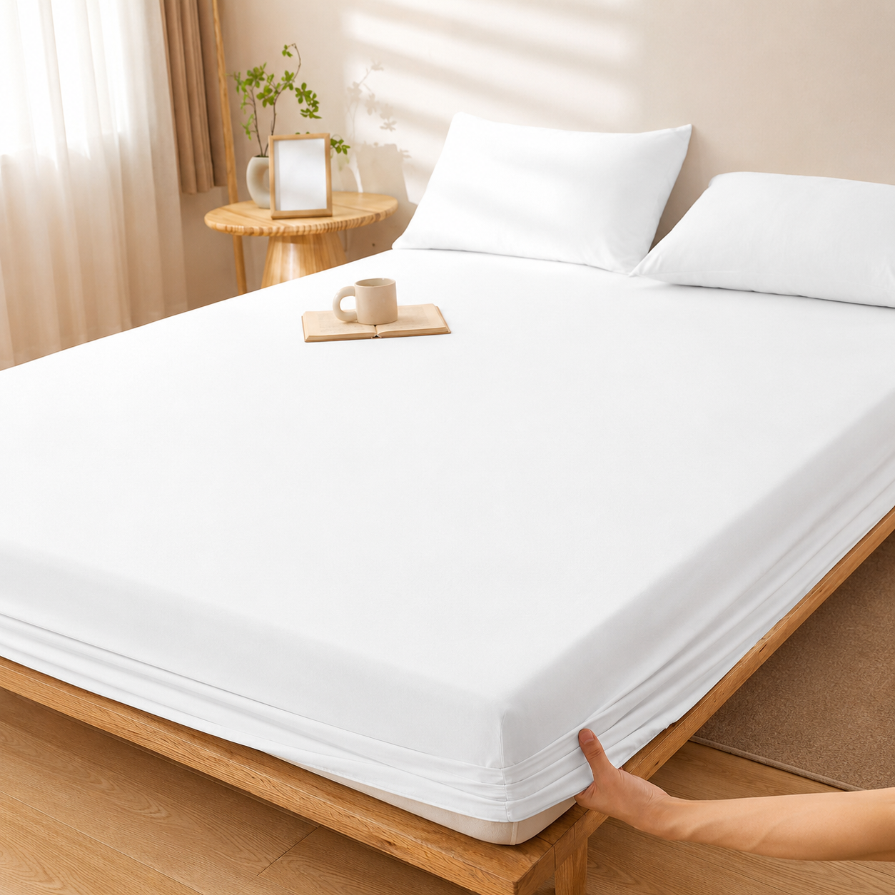 All Season Deep Pocket Fitted Sheet for Everyday Bedding Use