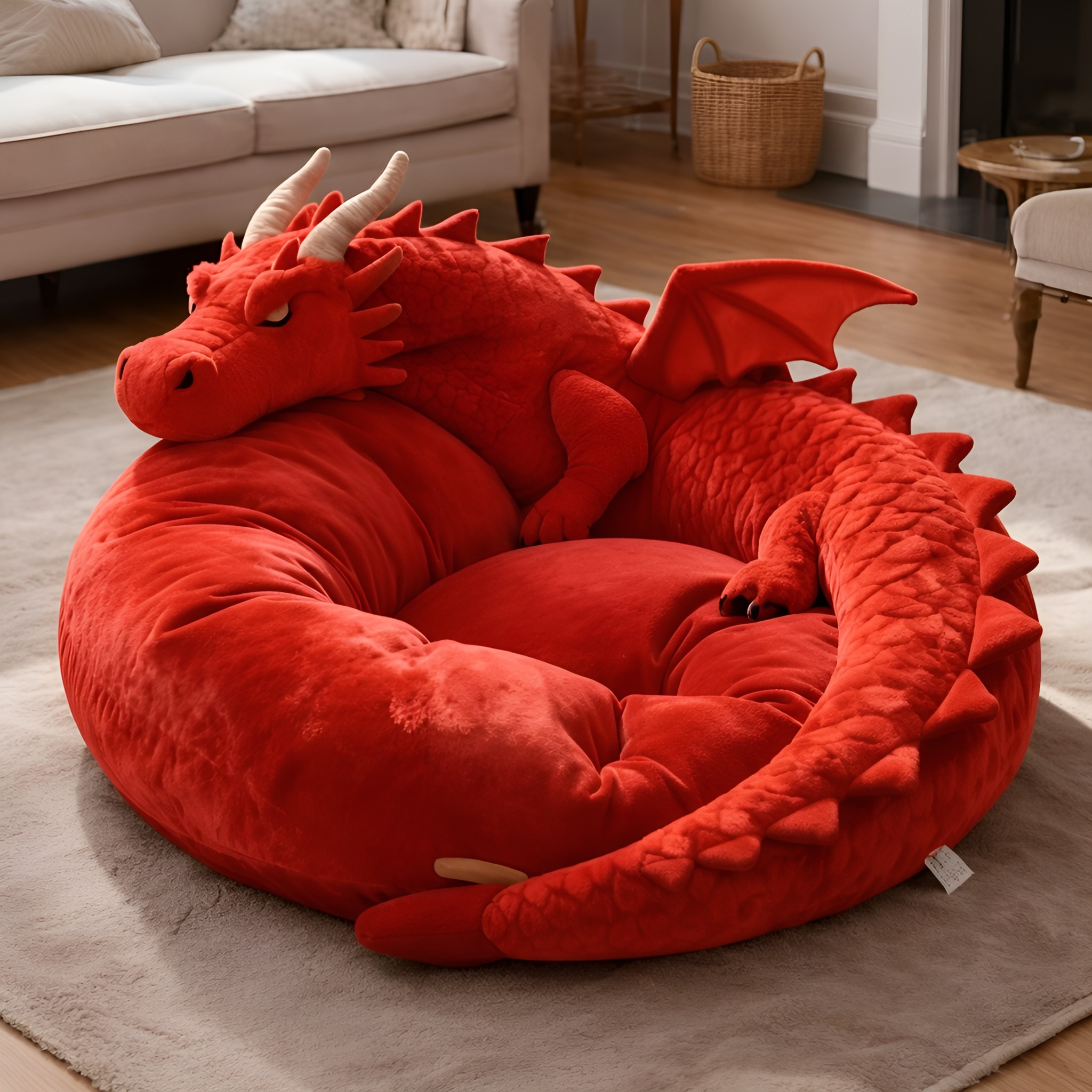Dragon Plush Nest Lounge Cushion Bed