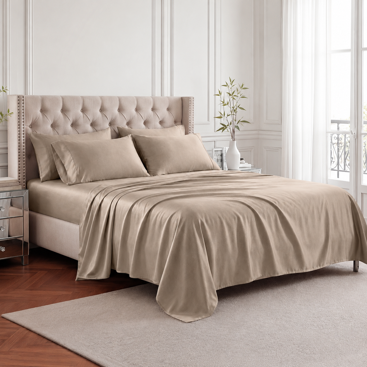 6 Piece Fitted Soft Bamboo Sleepers Sheets