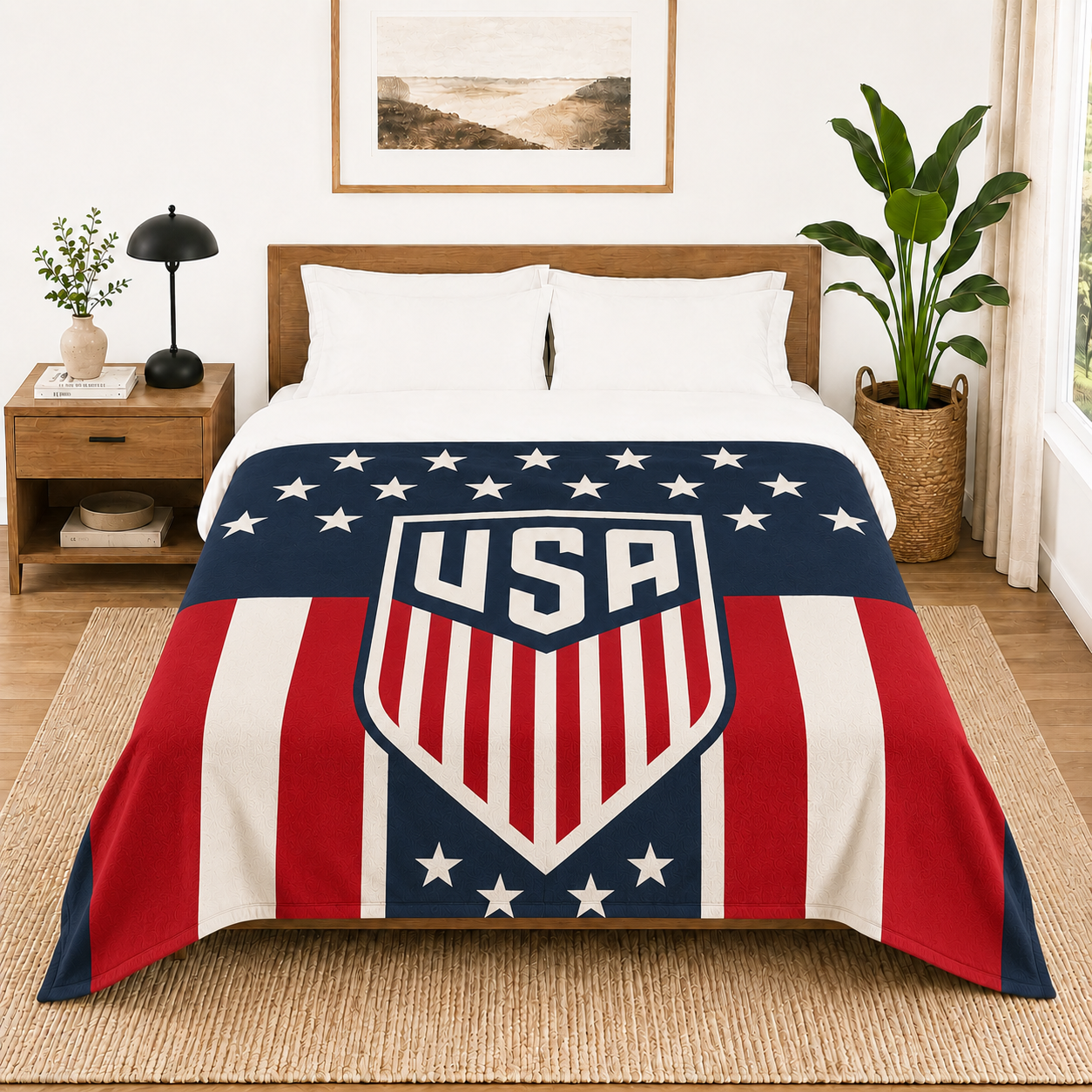 World Cup 2026 United States Soccer Themed Blanket