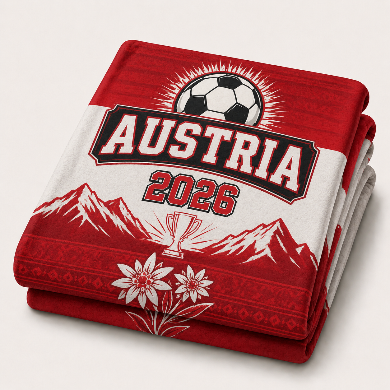 World Cup 2026 Austria Soccer Themed Silk Touch Throw