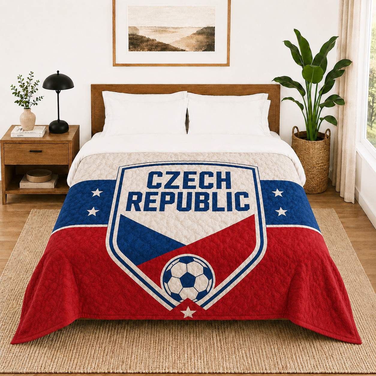 World Cup 2026 Czech Republic Soccer Themed Blanket