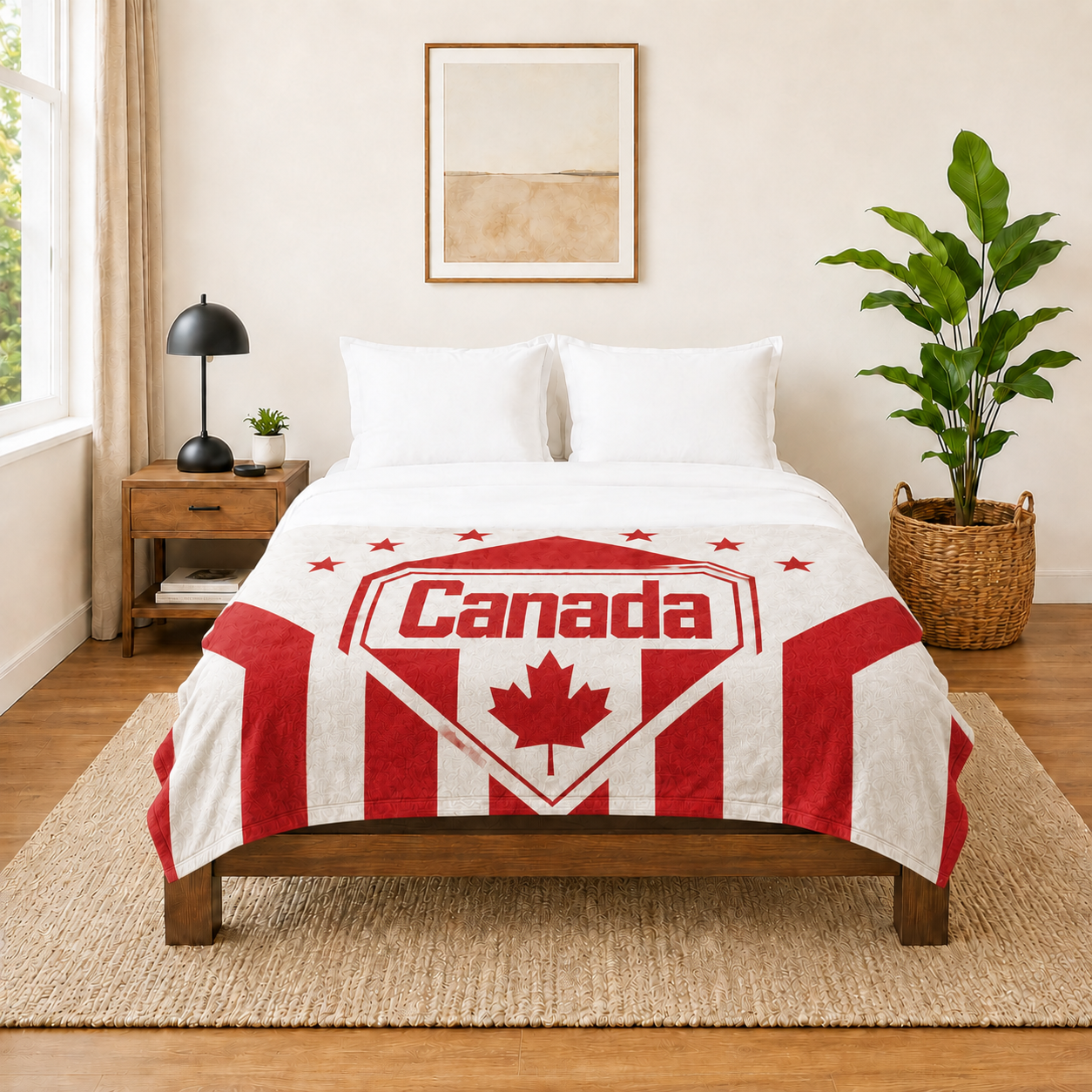 World Cup 2026 Canada Soccer Themed Blanket