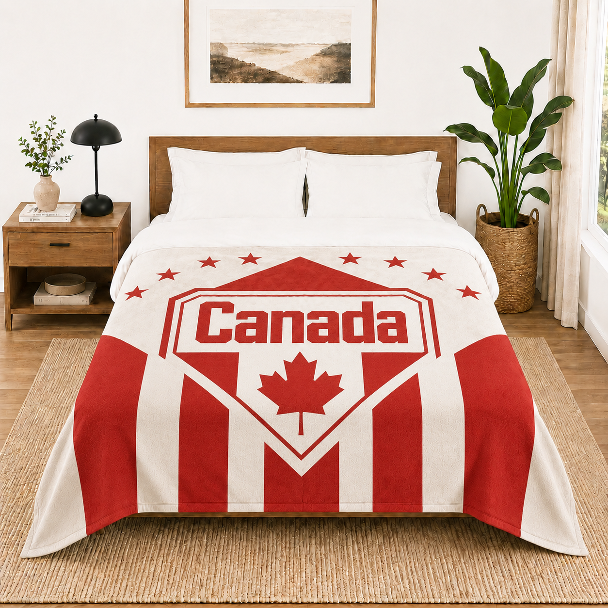 World Cup 2026 Canada Soccer Themed Blanket