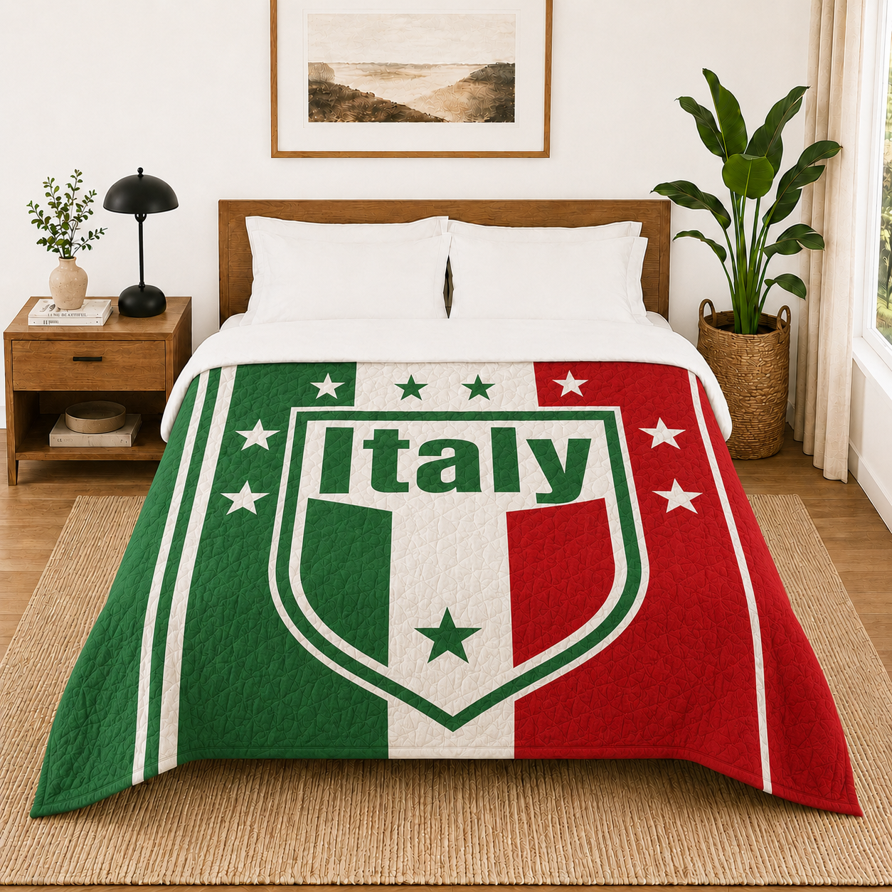 World Cup 2026 Italy Soccer Themed Blanket