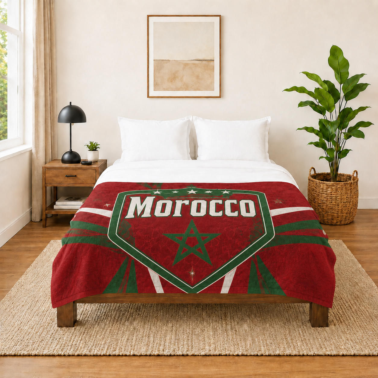 World Cup 2026 Morocco Soccer Themed Blanket