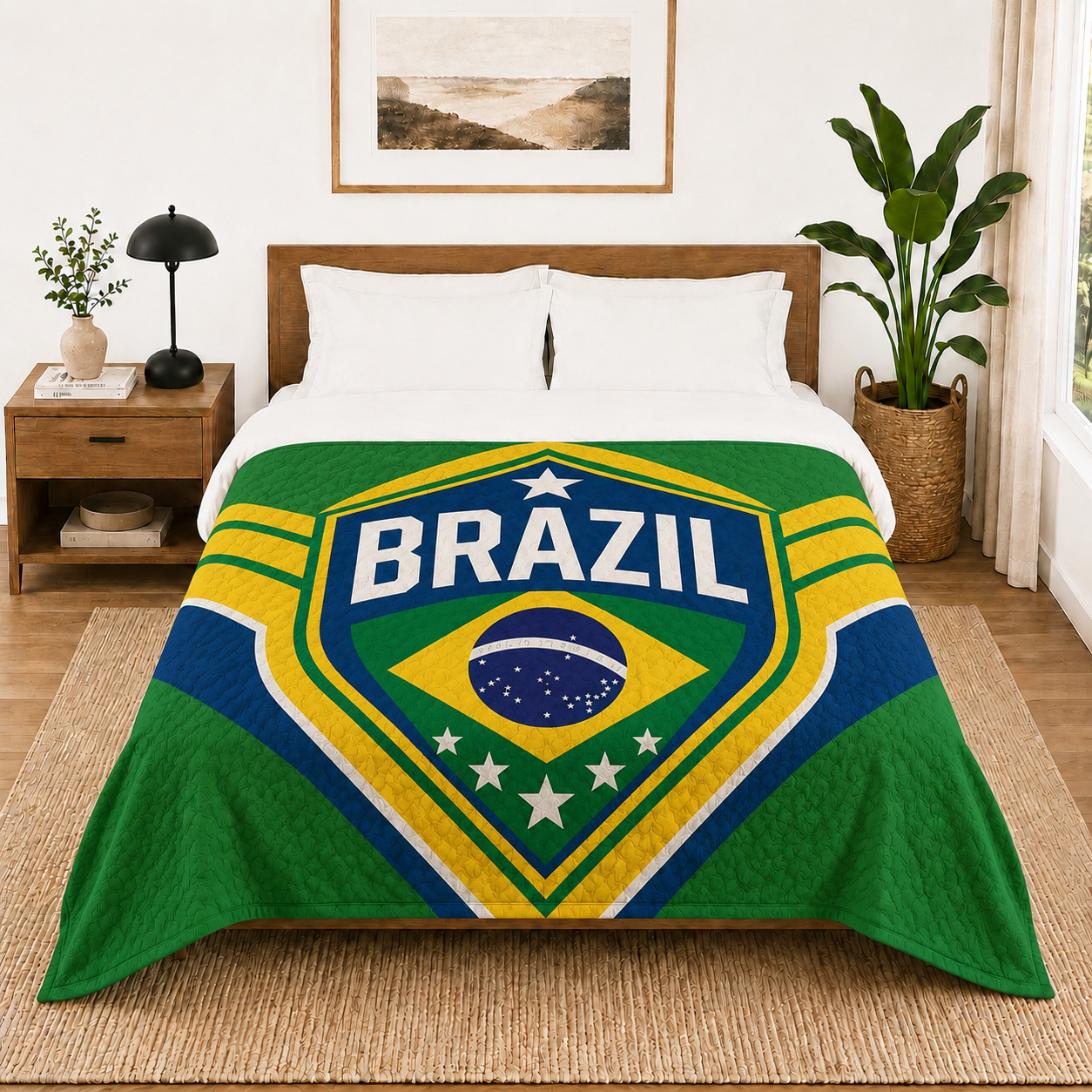 World Cup 2026 Brazil Soccer Themed Blanket