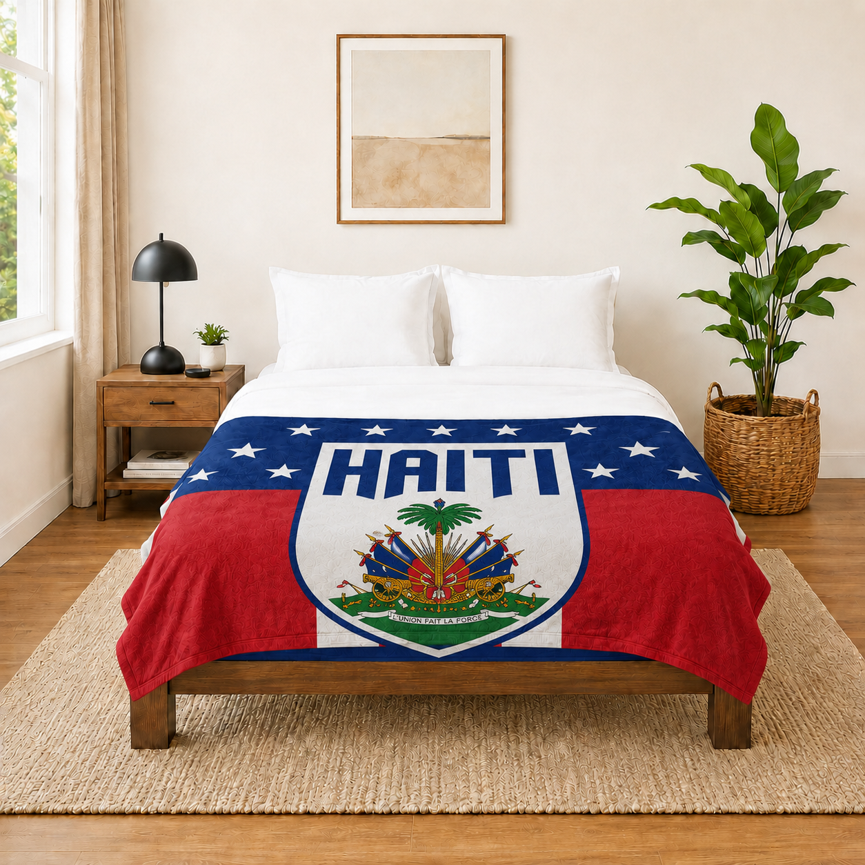 World Cup 2026 Haiti Soccer Themed Blanket