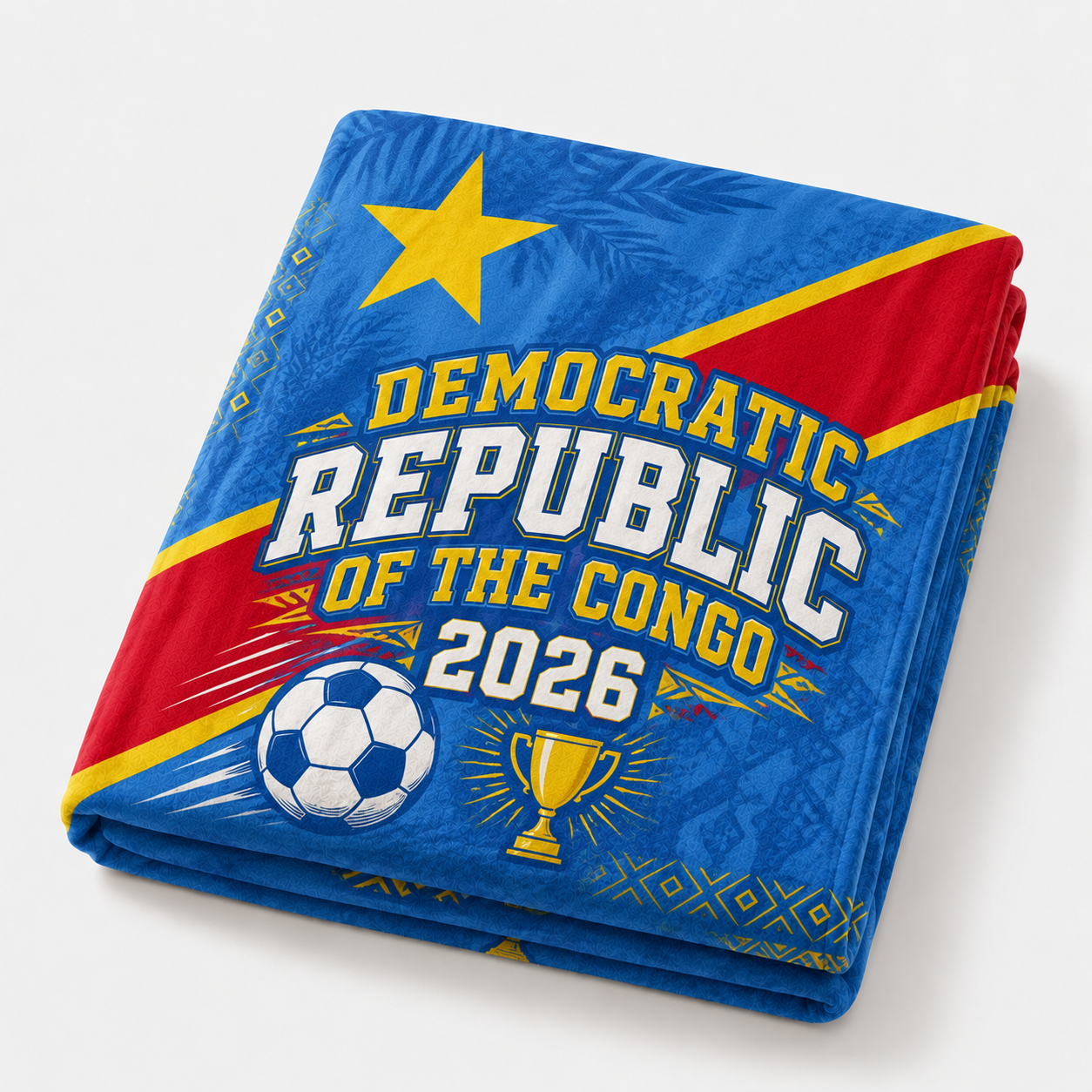 World Cup 2026 Democratic Republic Of The Congo Soccer Themed Silk Touch Throw