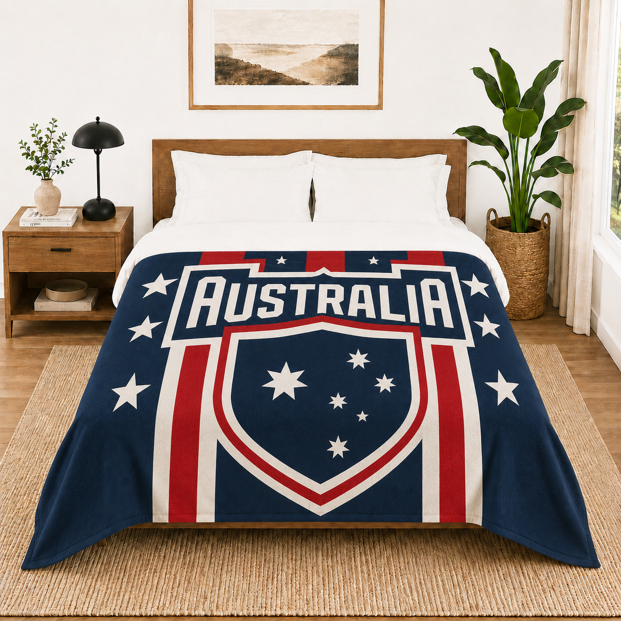 World Cup 2026 Australia Soccer Themed Blanket