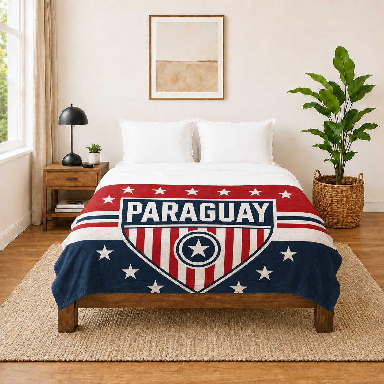 World Cup 2026 Paraguay Soccer Themed Blanket