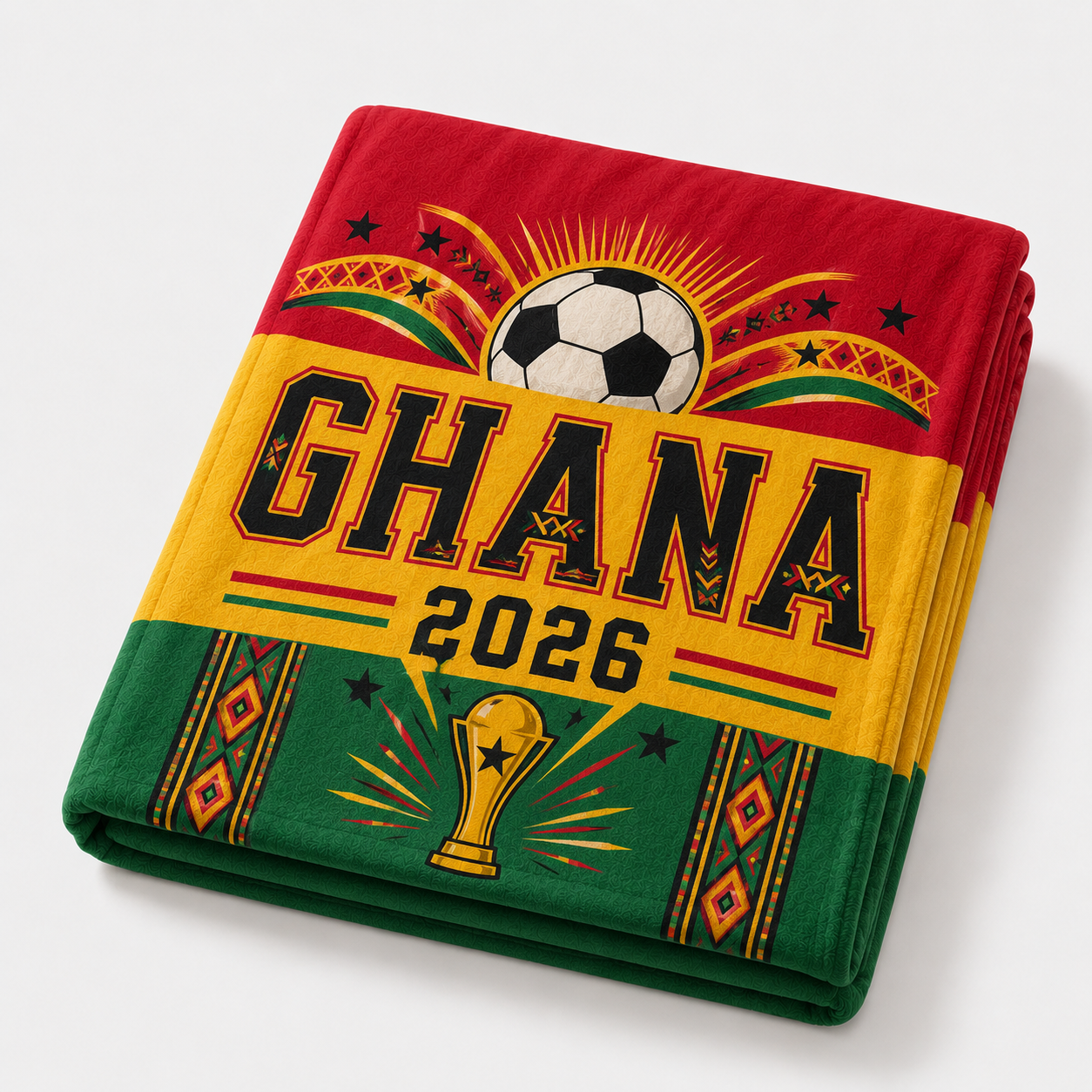 World Cup 2026 Ghana Soccer Themed Silk Touch Throw