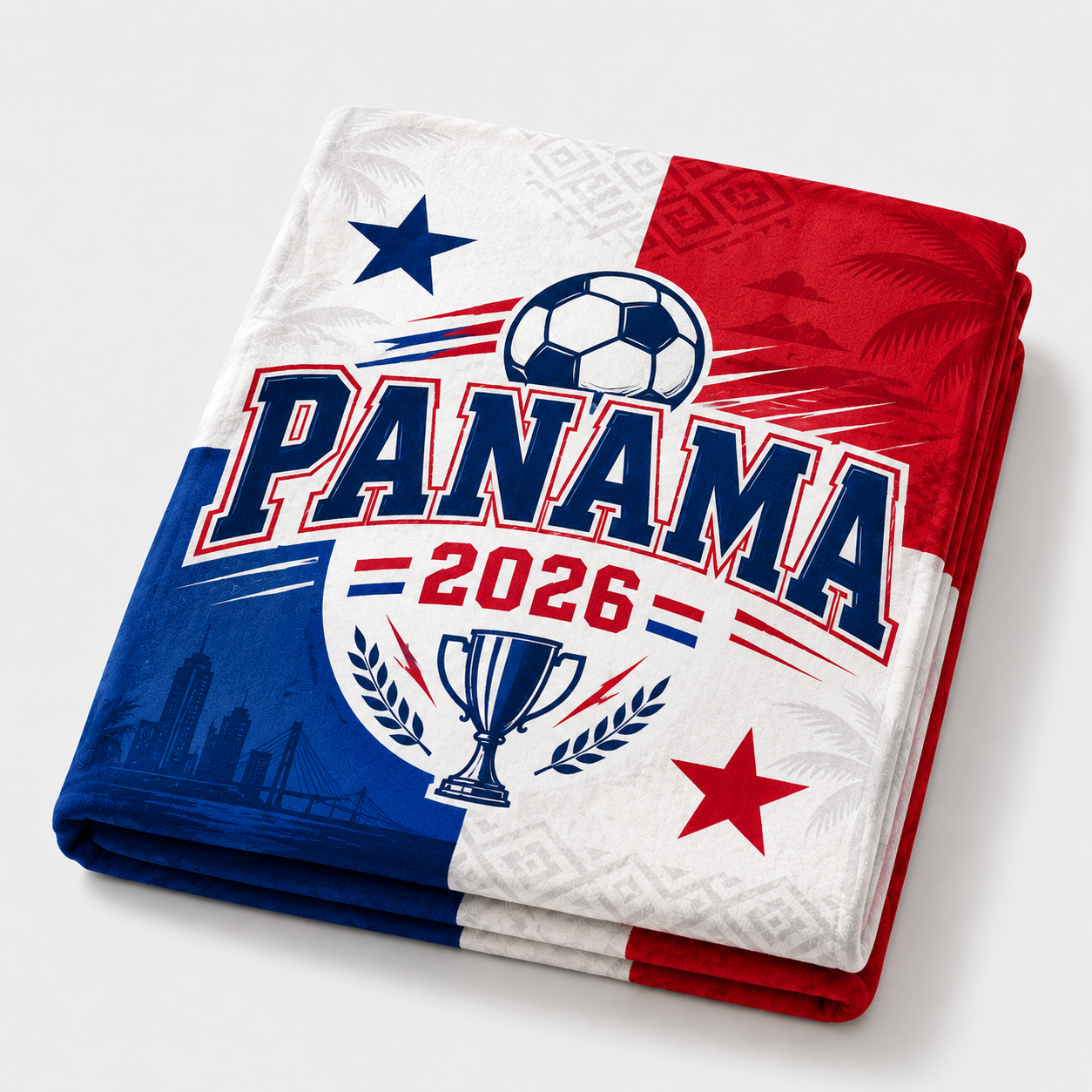 World Cup 2026 Panama Soccer Themed Silk Touch Throw