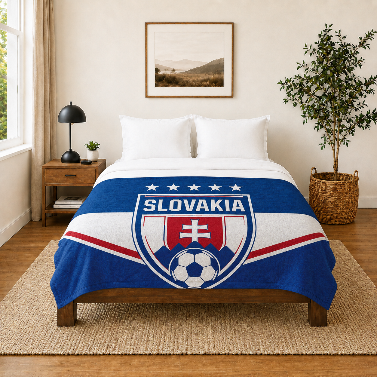 World Cup 2026 Slovakia Soccer Themed Blanket