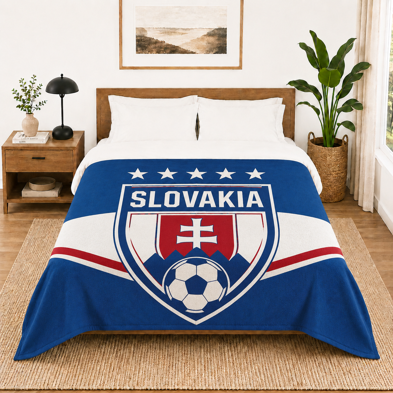 World Cup 2026 Slovakia Soccer Themed Blanket