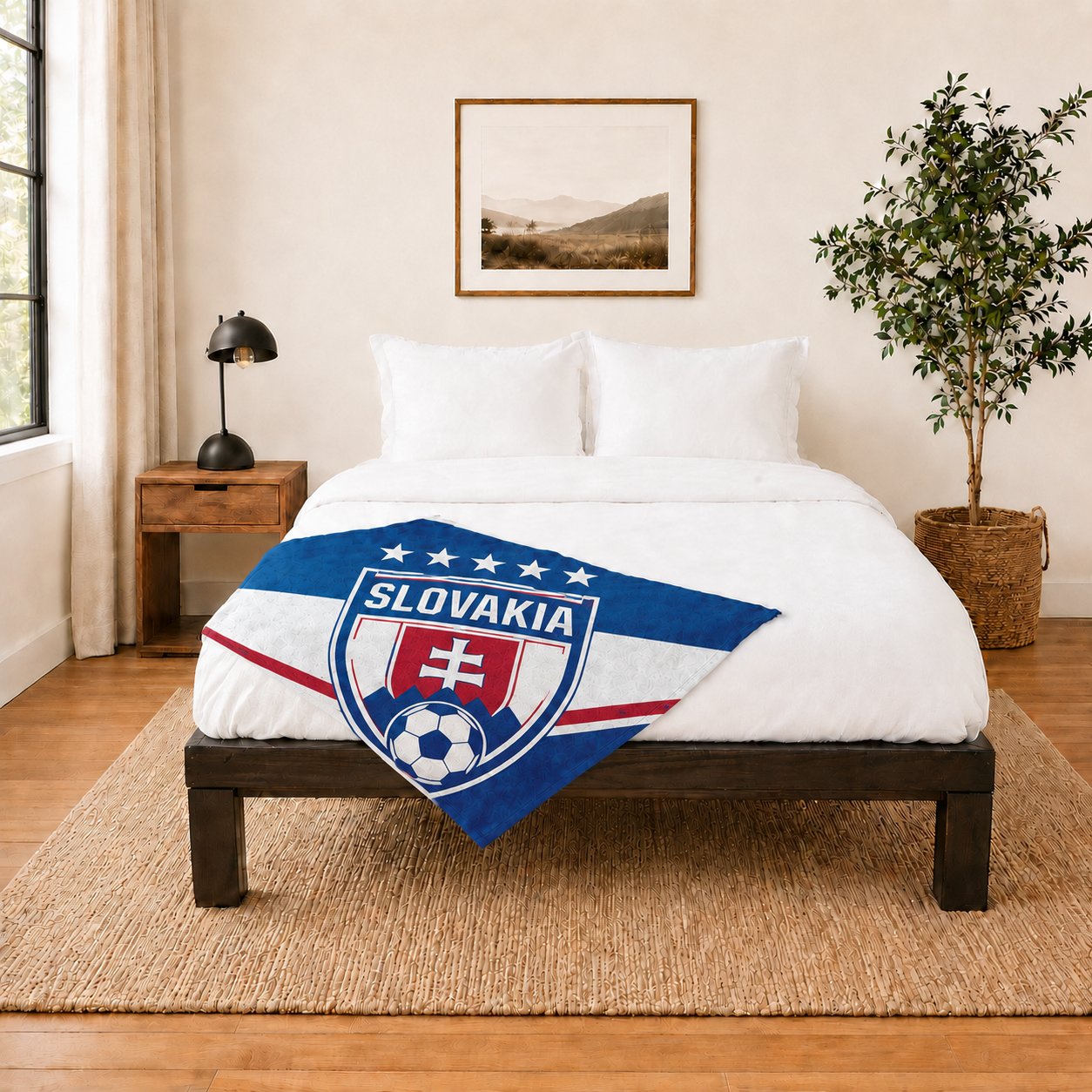 World Cup 2026 Slovakia Soccer Themed Blanket