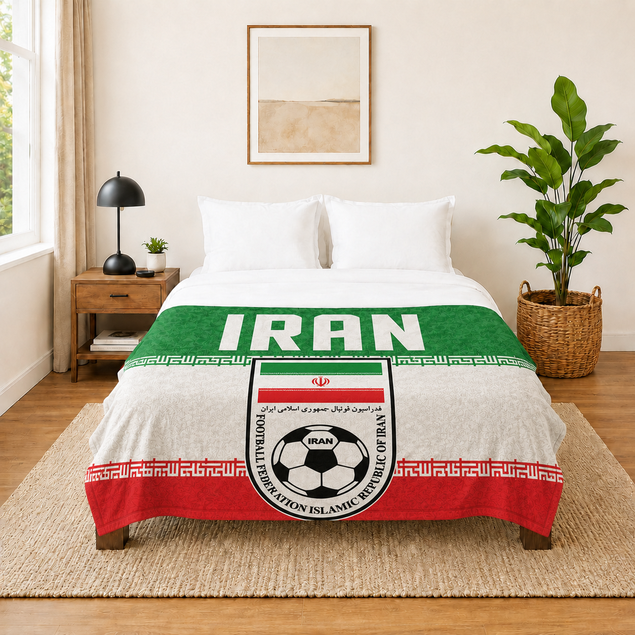 World Cup 2026 Iran Soccer Themed Blanket
