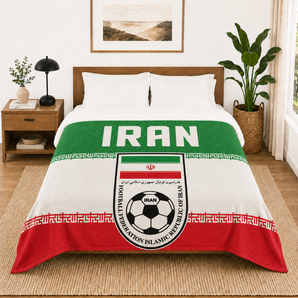 World Cup 2026 Iran Soccer Themed Blanket