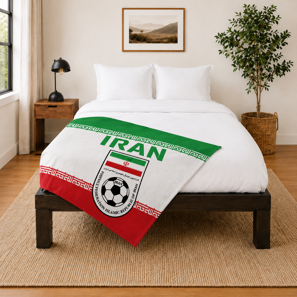 World Cup 2026 Iran Soccer Themed Blanket