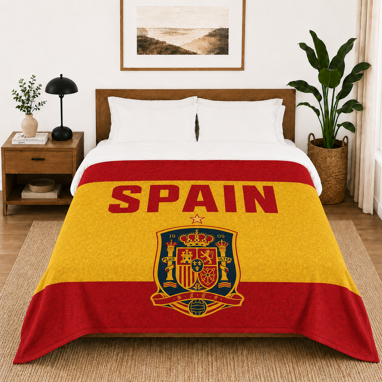 World Cup 2026 Spain Soccer Themed Blanket