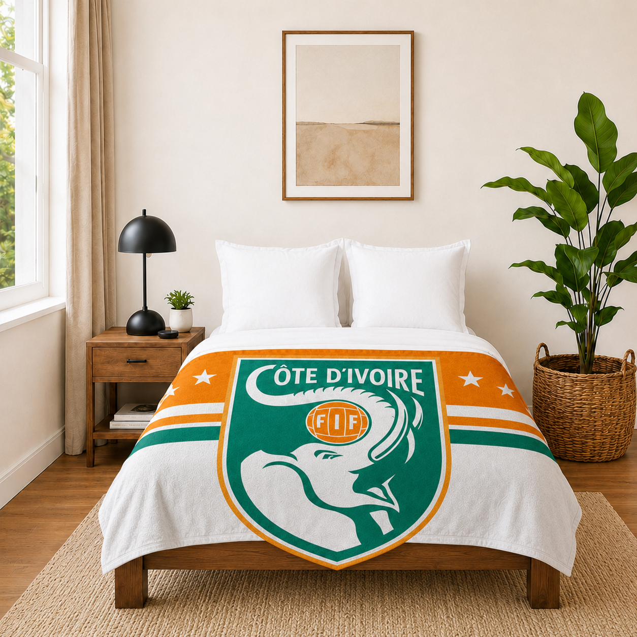 World Cup 2026 Côte d'Ivoire Soccer Themed Blanket