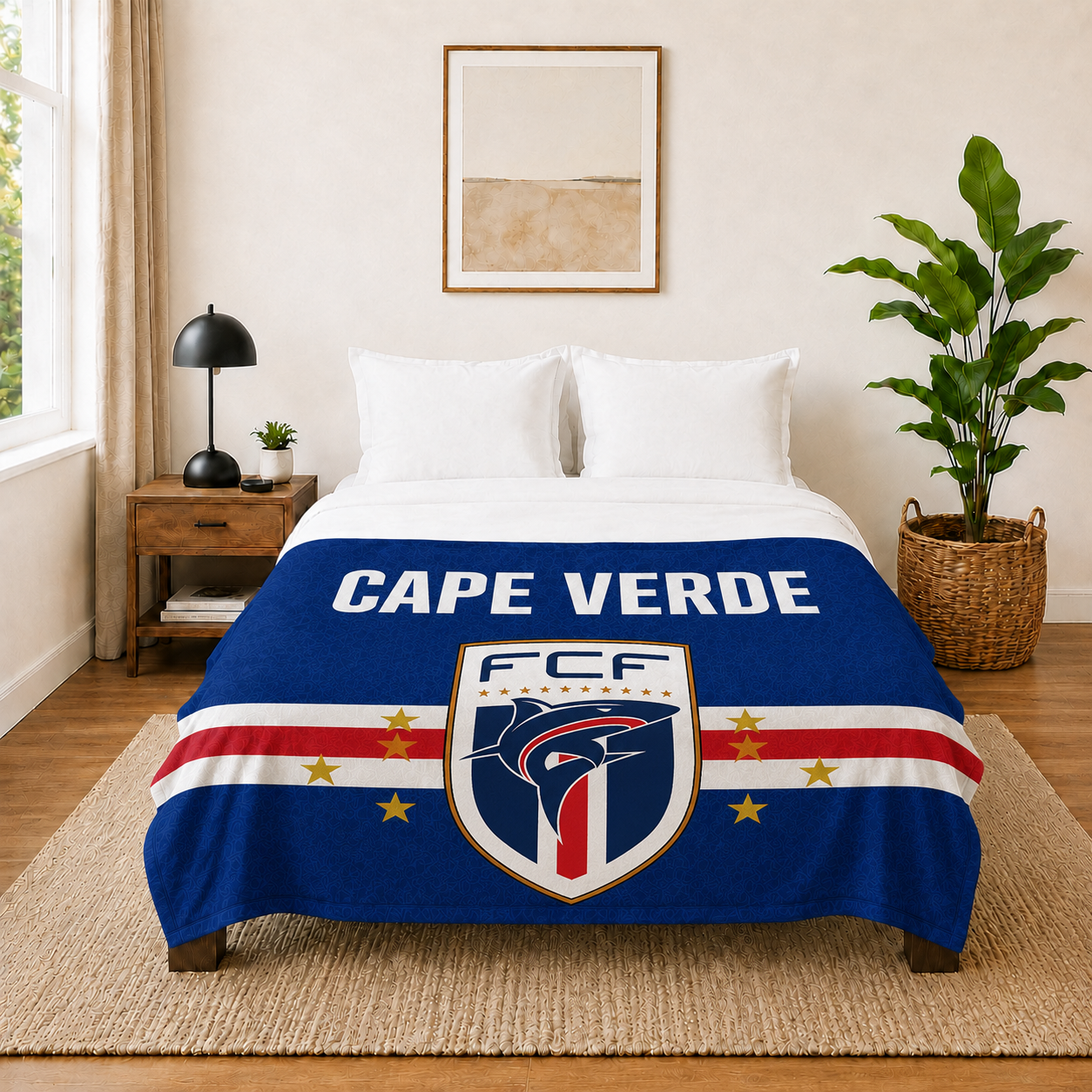 World Cup 2026 Cape Verde Soccer Themed Blanket
