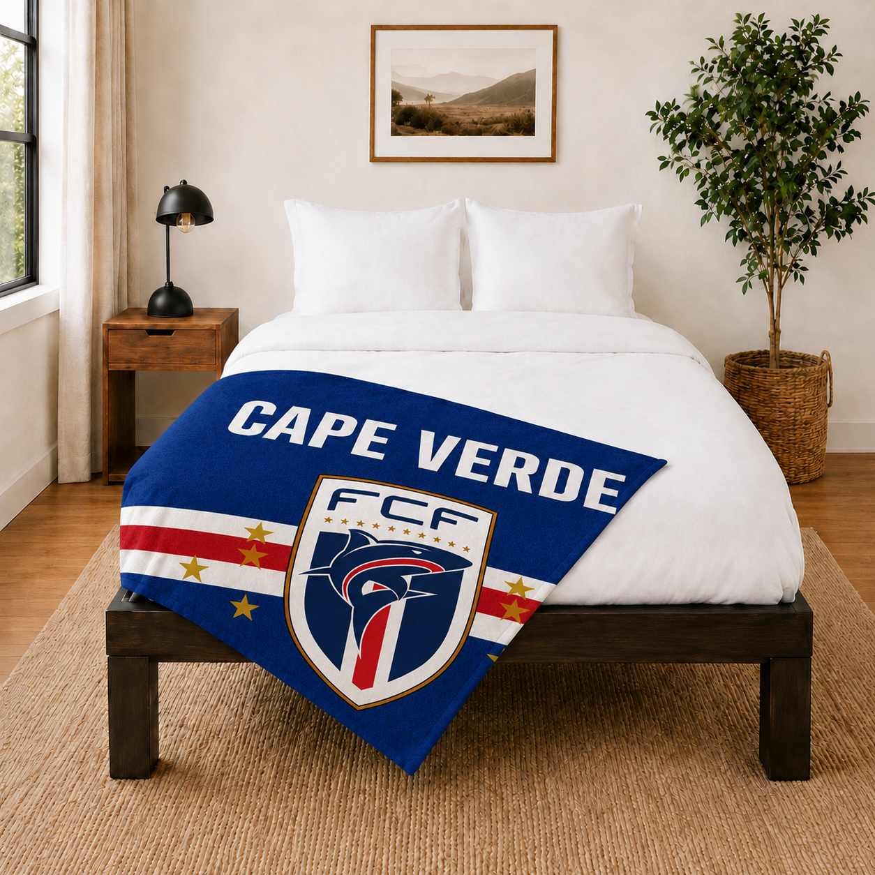 World Cup 2026 Cape Verde Soccer Themed Blanket