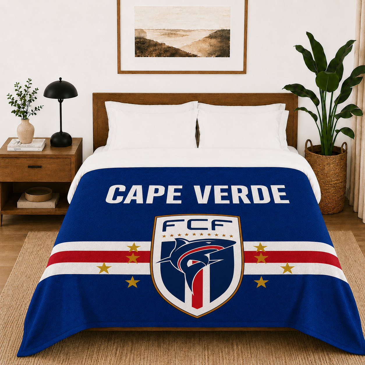 World Cup 2026 Cape Verde Soccer Themed Blanket