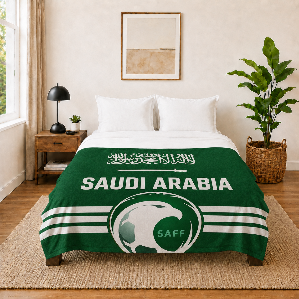 World Cup 2026 Saudi Arabia Soccer Themed Blanket