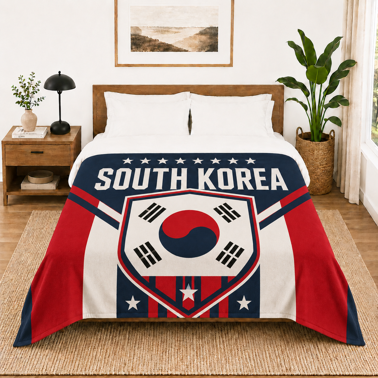 World Cup 2026 South Korea Soccer Themed Blanket