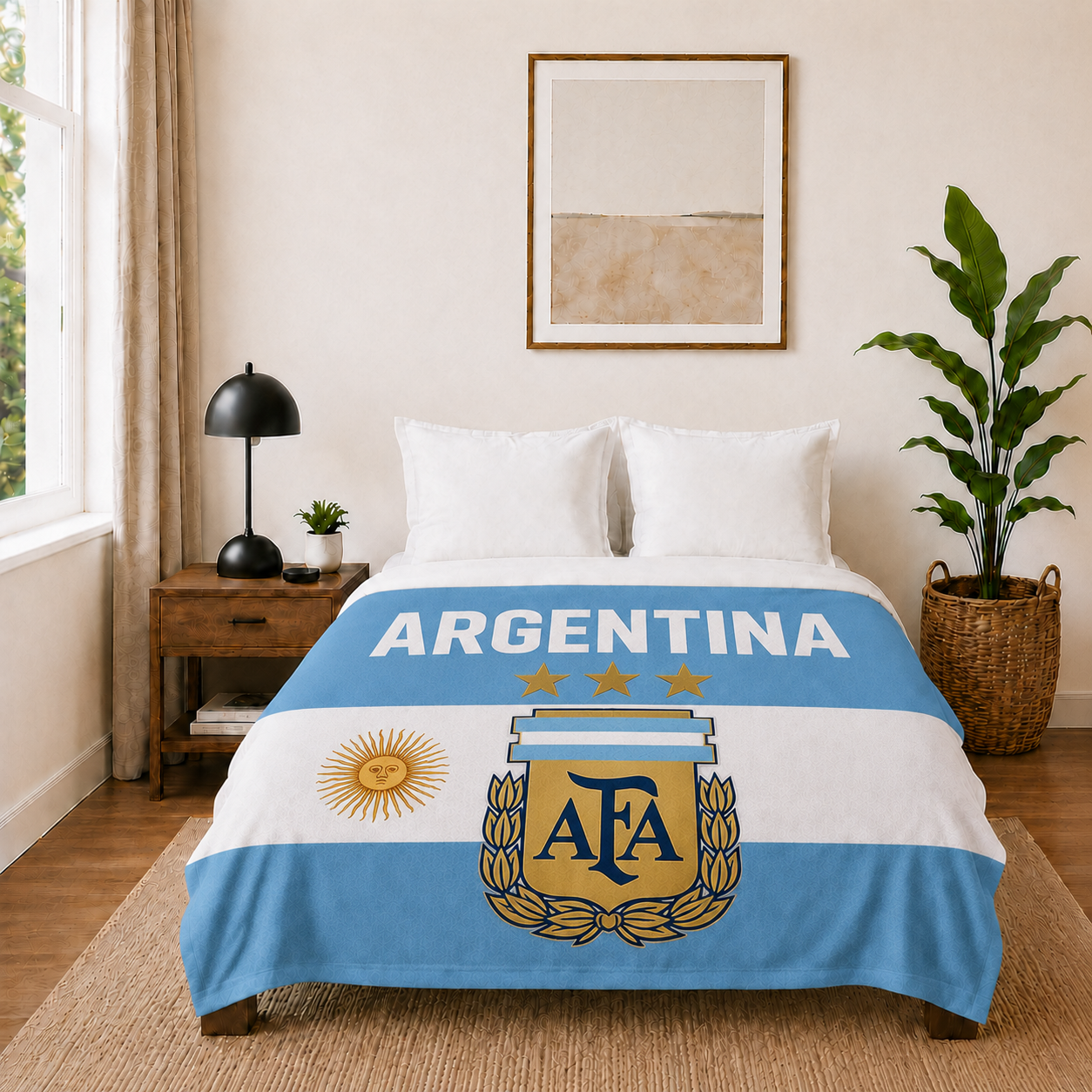 World Cup 2026 Argentina Soccer Themed Blanket