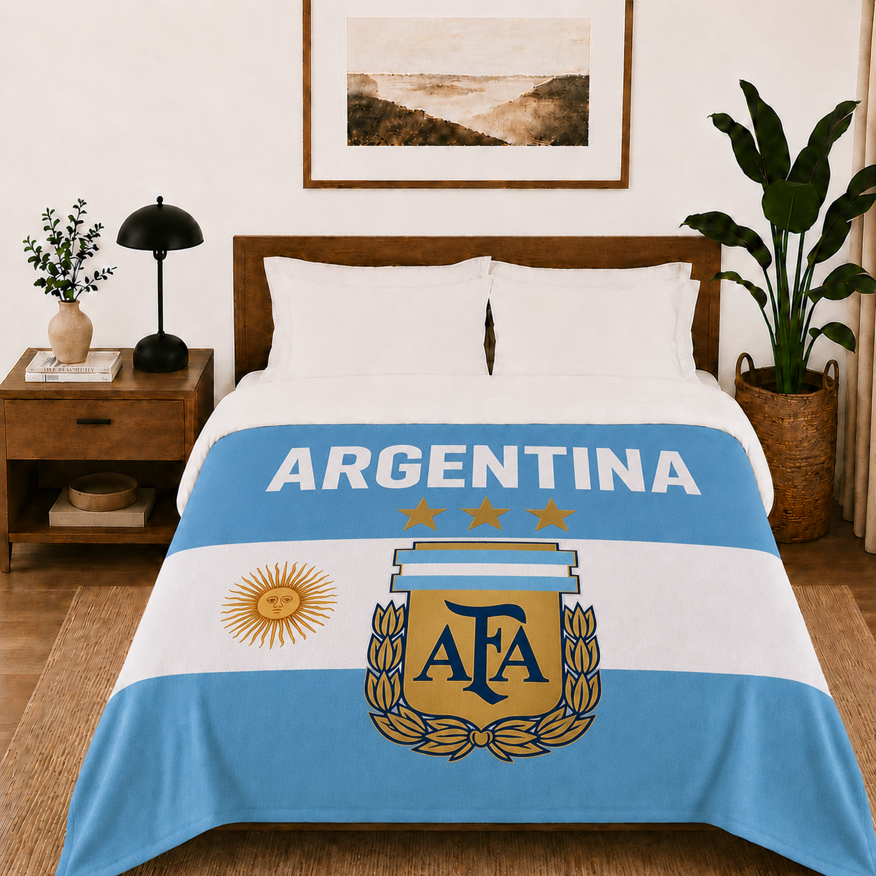 World Cup 2026 Argentina Soccer Themed Blanket