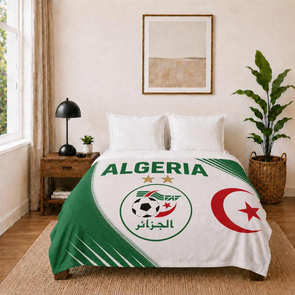 World Cup 2026 Algeria Soccer Themed Blanket