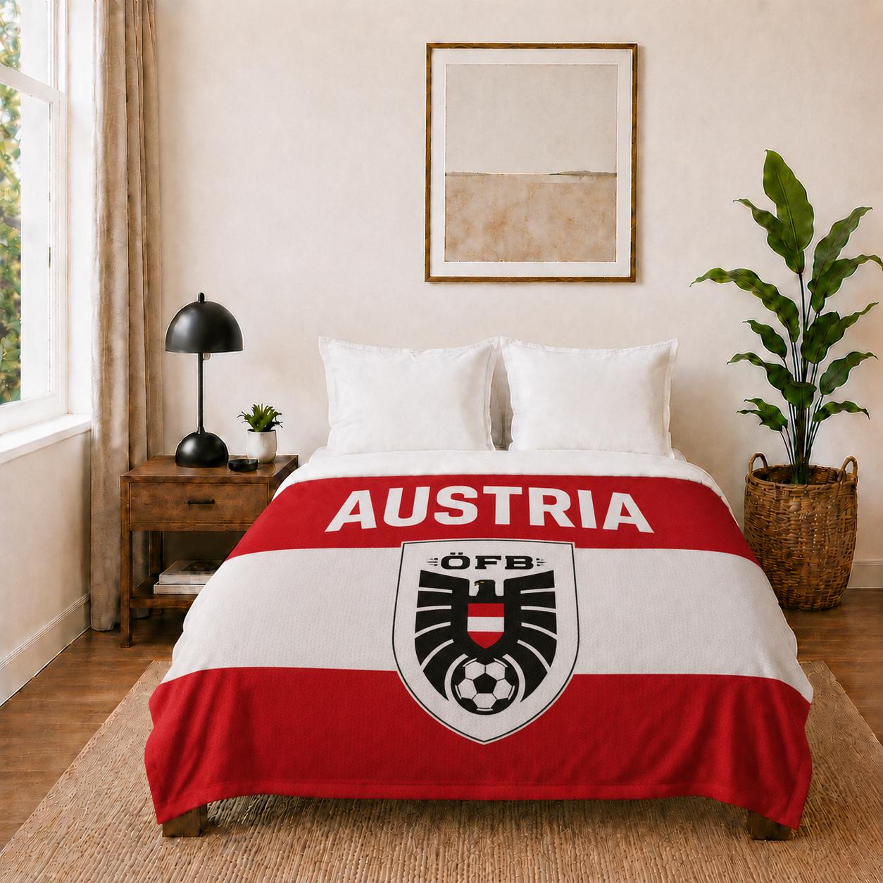 World Cup 2026 Austria Soccer Themed Blanket