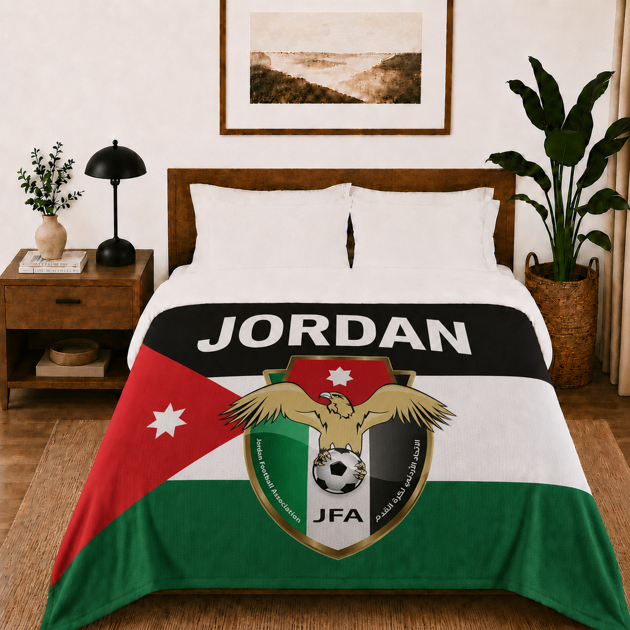 World Cup 2026 Jordan Soccer Themed Blanket