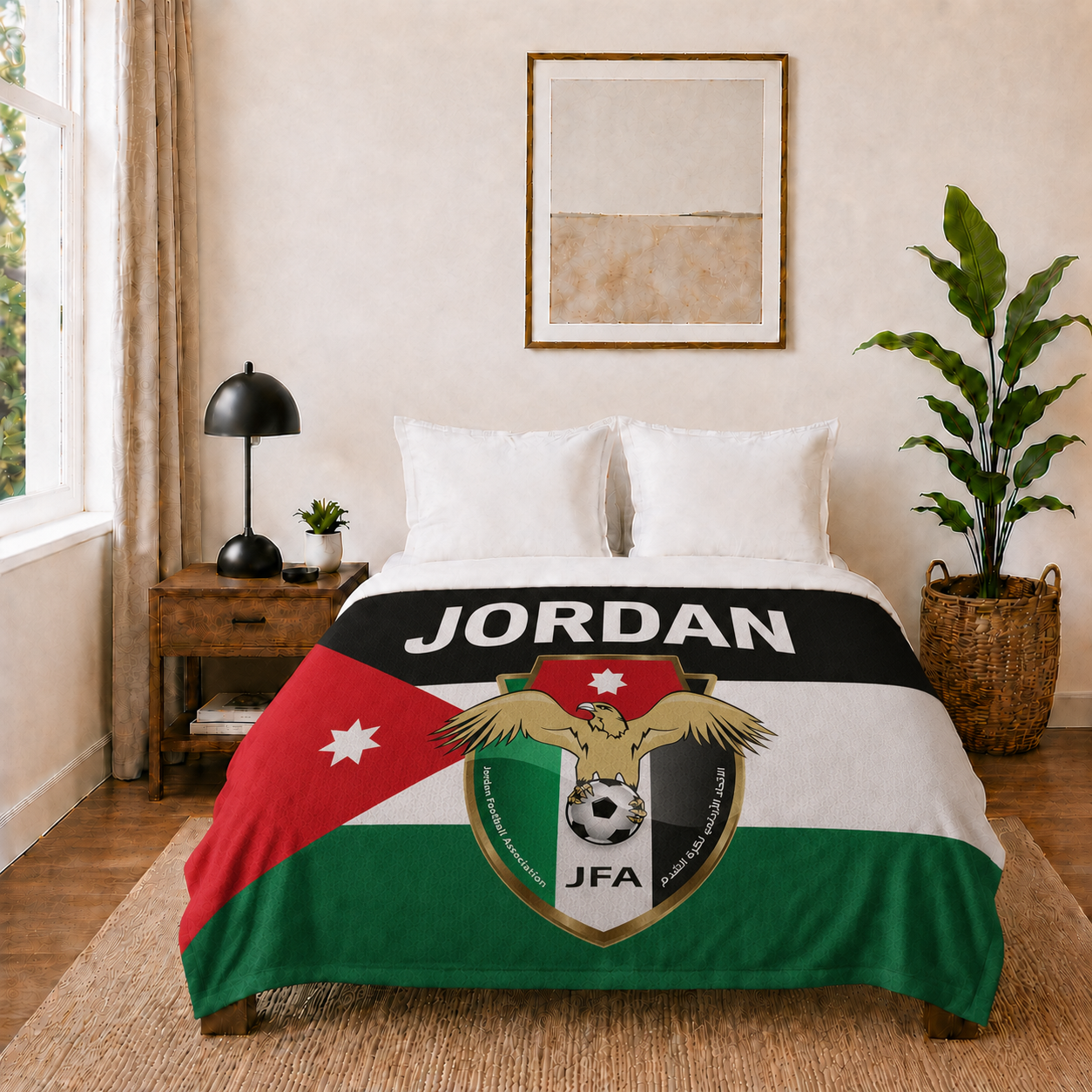 World Cup 2026 Jordan Soccer Themed Blanket