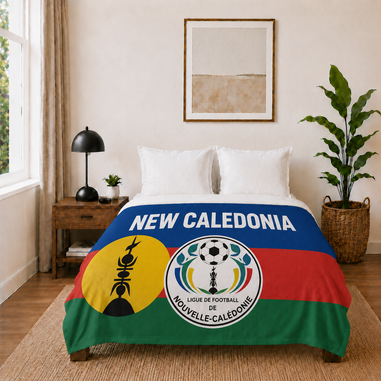 World Cup 2026 Caledonia Soccer Themed Blanket
