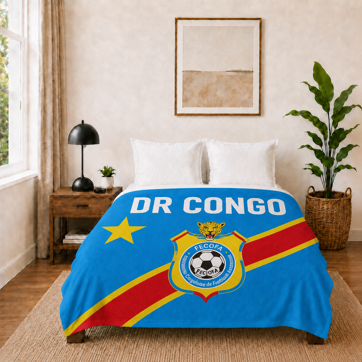 World Cup 2026 Democratic Republic Of The Congo Soccer Themed Blanket