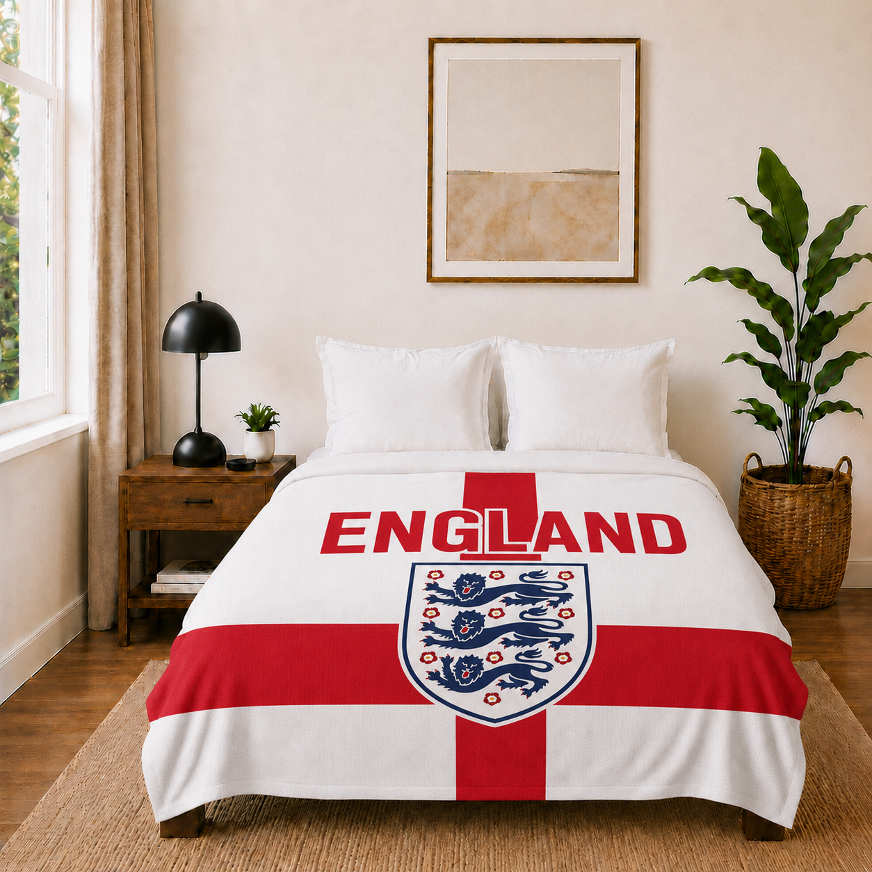 World Cup 2026 England Soccer Themed Blanket