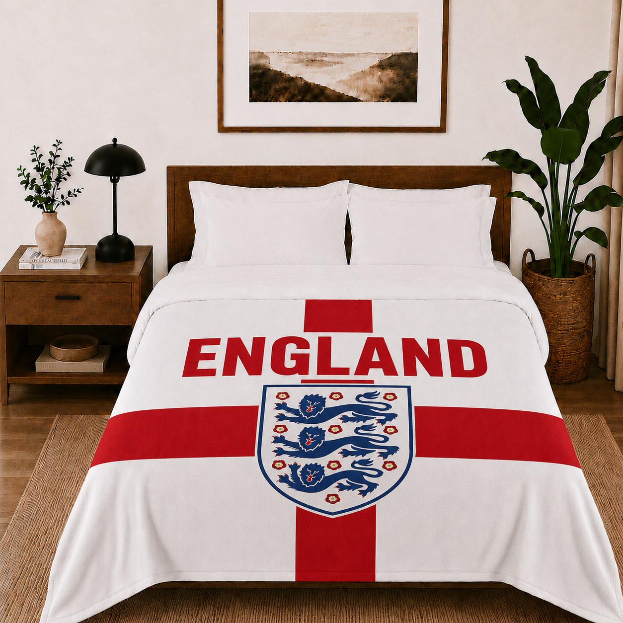 World Cup 2026 England Soccer Themed Blanket