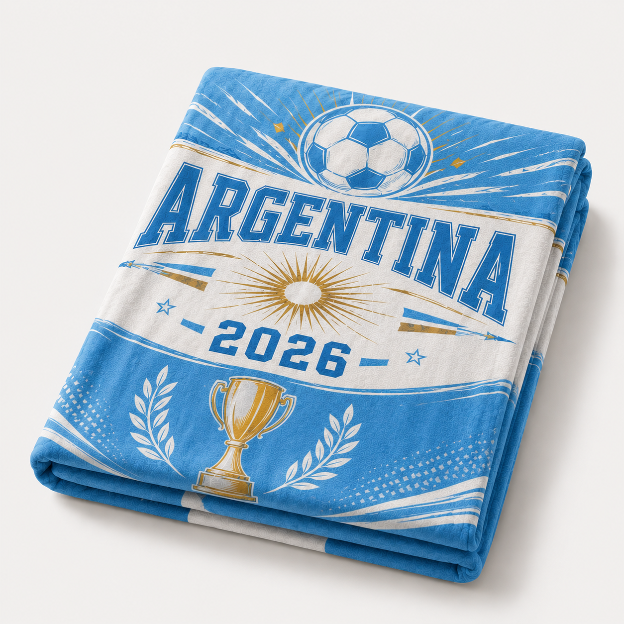 World Cup 2026 Argentina Soccer Themed Silk Touch Throw