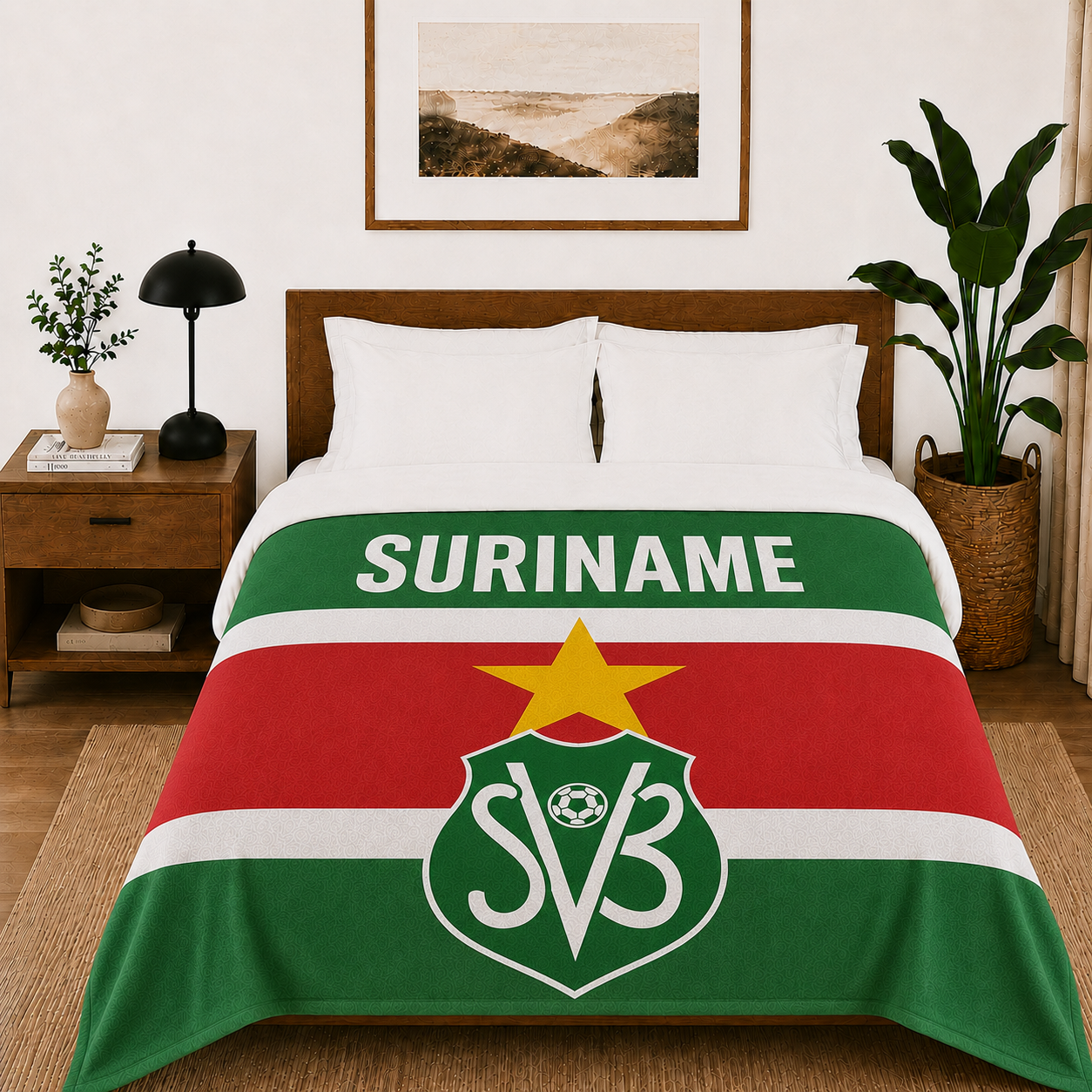 World Cup 2026 Suriname Soccer Themed Blanket