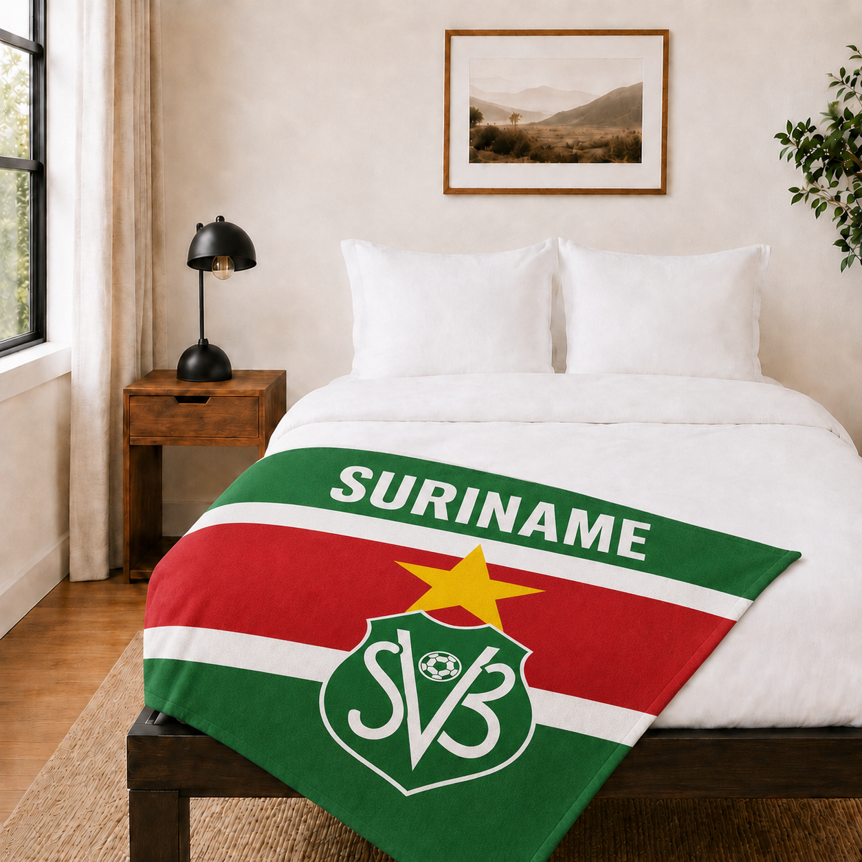 World Cup 2026 Suriname Soccer Themed Blanket