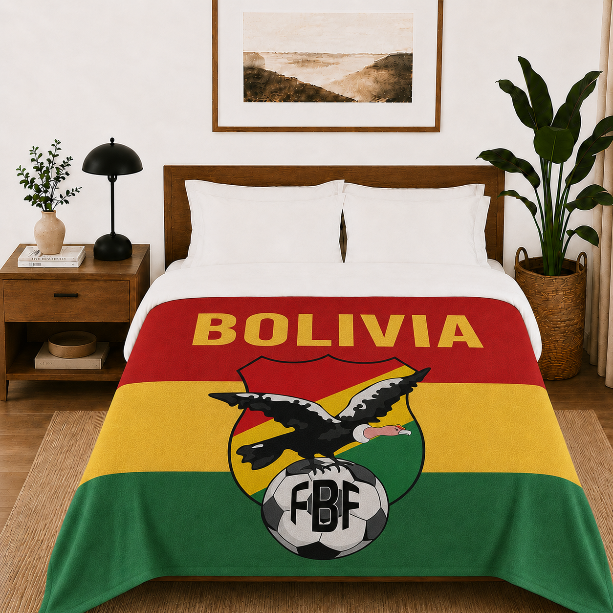 World Cup 2026 Bolivia Soccer Themed Blanket