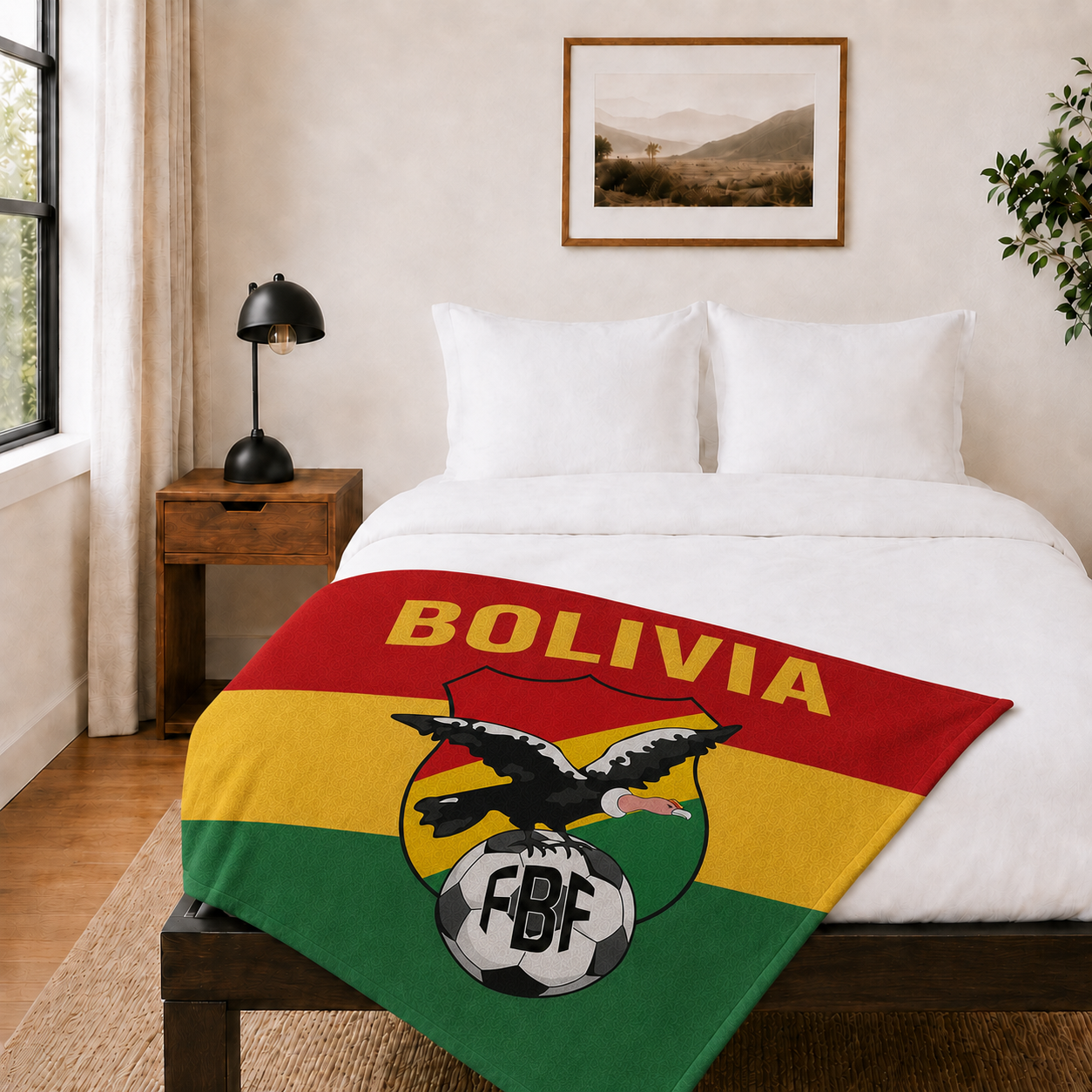 World Cup 2026 Bolivia Soccer Themed Blanket