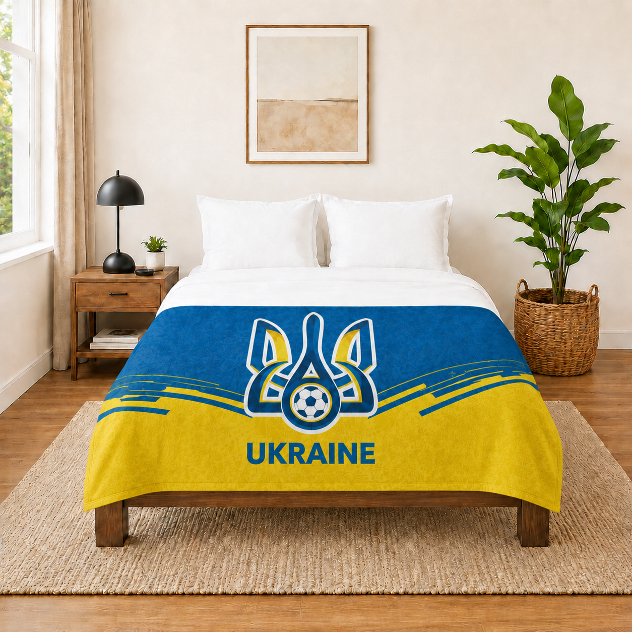 World Cup 2026 Ukraine Soccer Themed Blanket